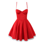 Damen romantisches Spitzenkleid mit trägerlosem Design