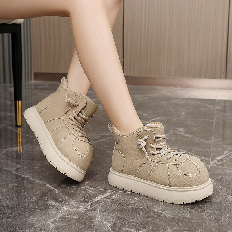 Damen warme hochgeschnittene Sneakers mit kuscheligem Innenfutter R&B