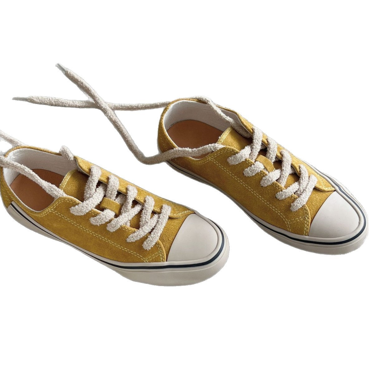 Damen Freizeit-Sneaker mit weichem Veloursleder und dicker Schnürung R&B