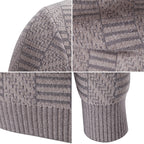 Herren Strickpullover mit strukturiertem Design und hohem Kragen R&B