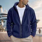 Herren Fleecejacke mit hohem Kragen und Wärmeisolierung R&B
