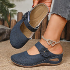 Damen Komfortable Clogs mit floralem Cut-Out-Design und rutschfester Sohle