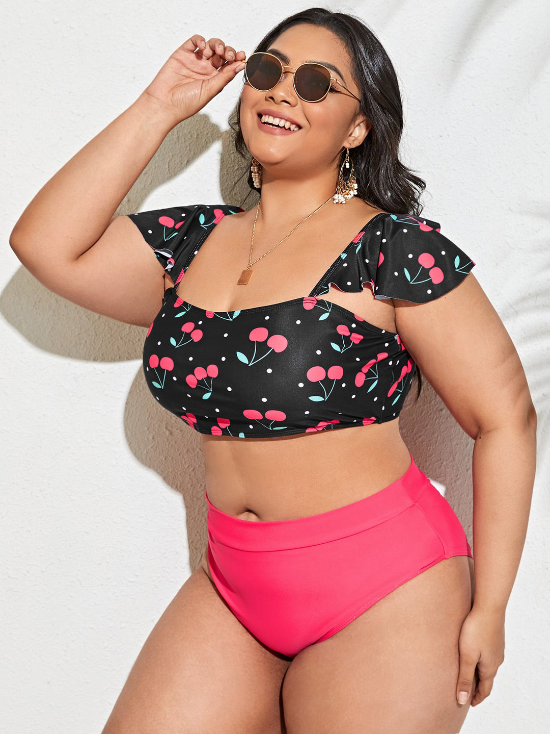 Damen Tankini-Set mit voluminösen Rüschendetails und hochwertigem Schnitt R&B