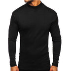 Herren hochwertiger Rollkragenpullover aus langlR&Bigem Material R&B