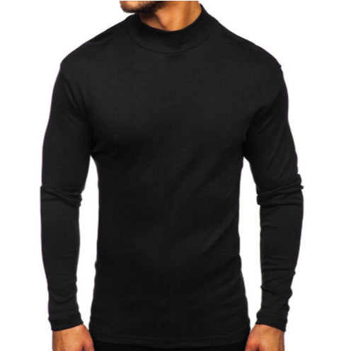 Herren hochwertiger Rollkragenpullover aus langlR&Bigem Material R&B