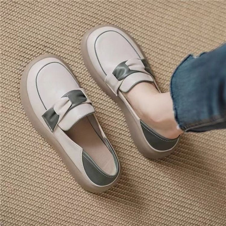Damen Mokassin-Sneaker mit dekorativem Schleifen-Element und bequemem Fußbett R&B
