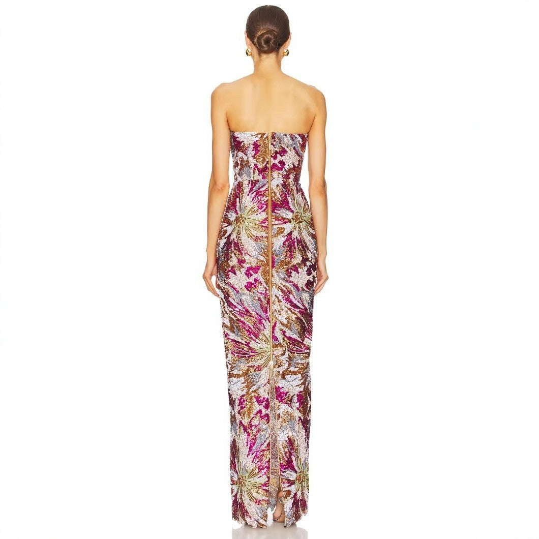 Damen Glamouröses Abendkleid mit schillernden Pailletten und taillierter Silhouette R&B