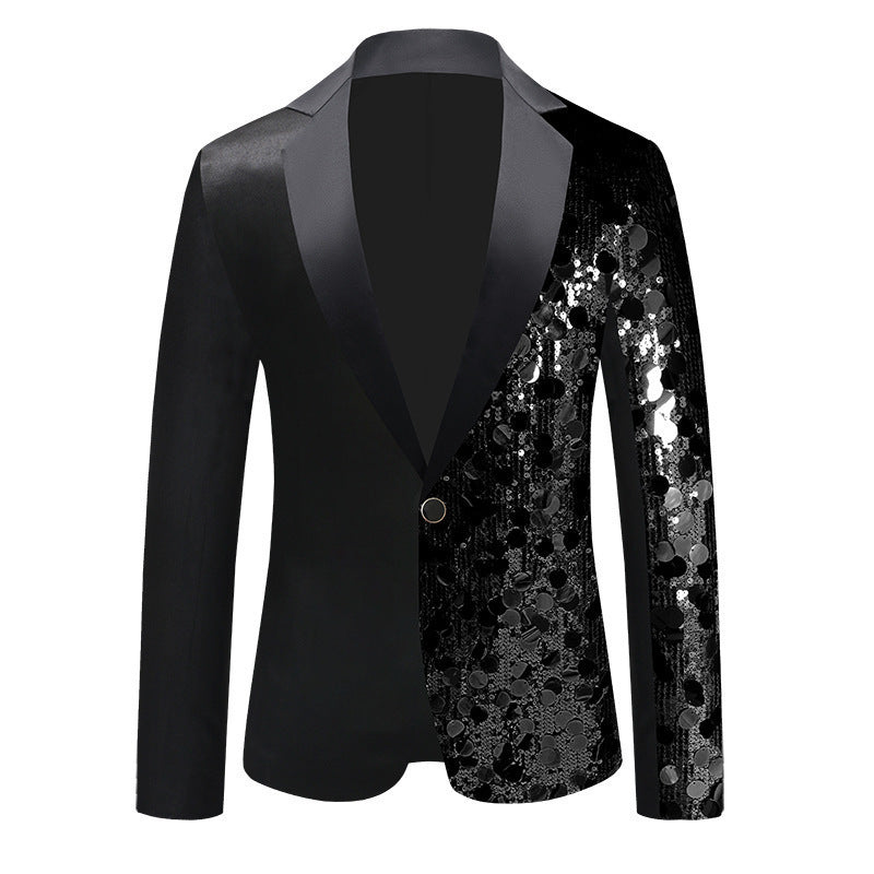 Damen Glitzernder Sequin Blazer mit elegantem Schalkragen R&B
