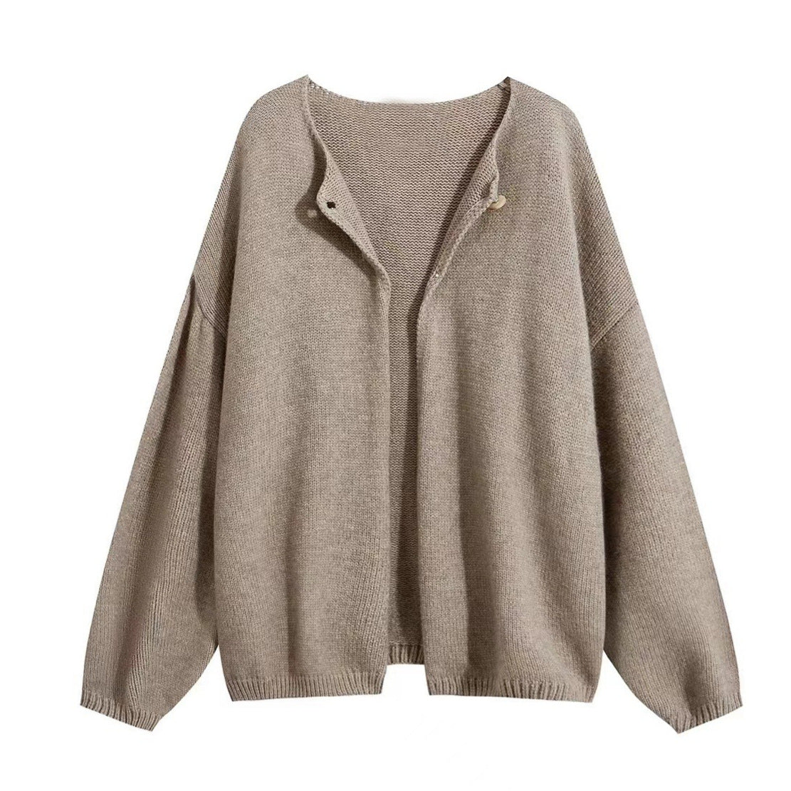 Damen Oversized Strickjacke mit sanften Texturen und offenen Fronten R&B