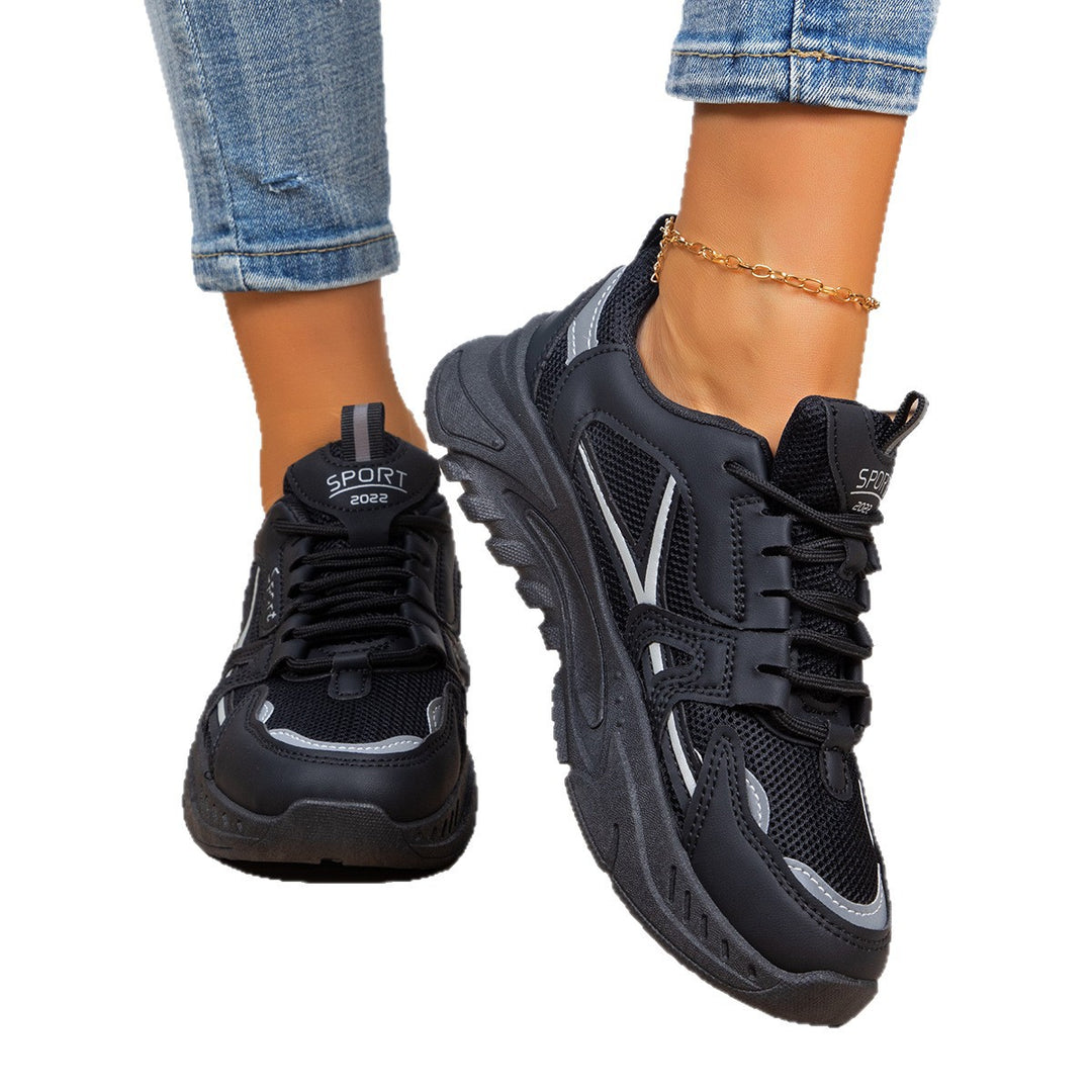 Damen Sportliche Sneakers mit atmungsaktiver Mesh-Konstruktion und stoßdämpfender Sohle R&B