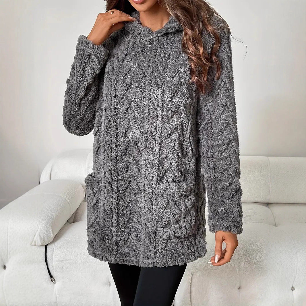 Damen Kuscheliger Hoodie mit Struktur R&B