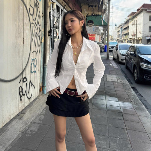 Damen Shirtjacke im urbanen Stil mit modischen Reißverschluss und praktischen Taschen R&B