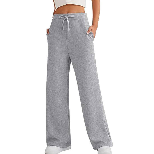 Damen Weite Freizeit-Hose mit elastischem Bund und praktischen Taschen R&B