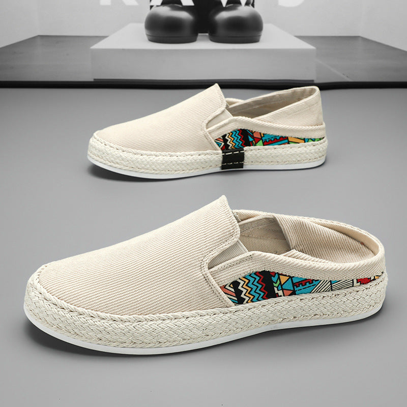 Damen modische und bequeme Slip-On Espadrilles mit farbenfrohen Akzenten R&B