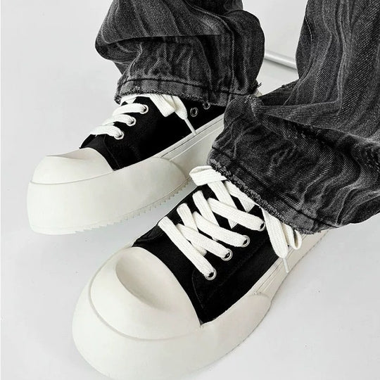 Damen Plateau-Sneaker im minimalistischen Design mit dicker Sohle R&B