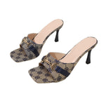 Damen modische Slingback-Pantoletten mit schickem Riemendesign und elegantem Absatz