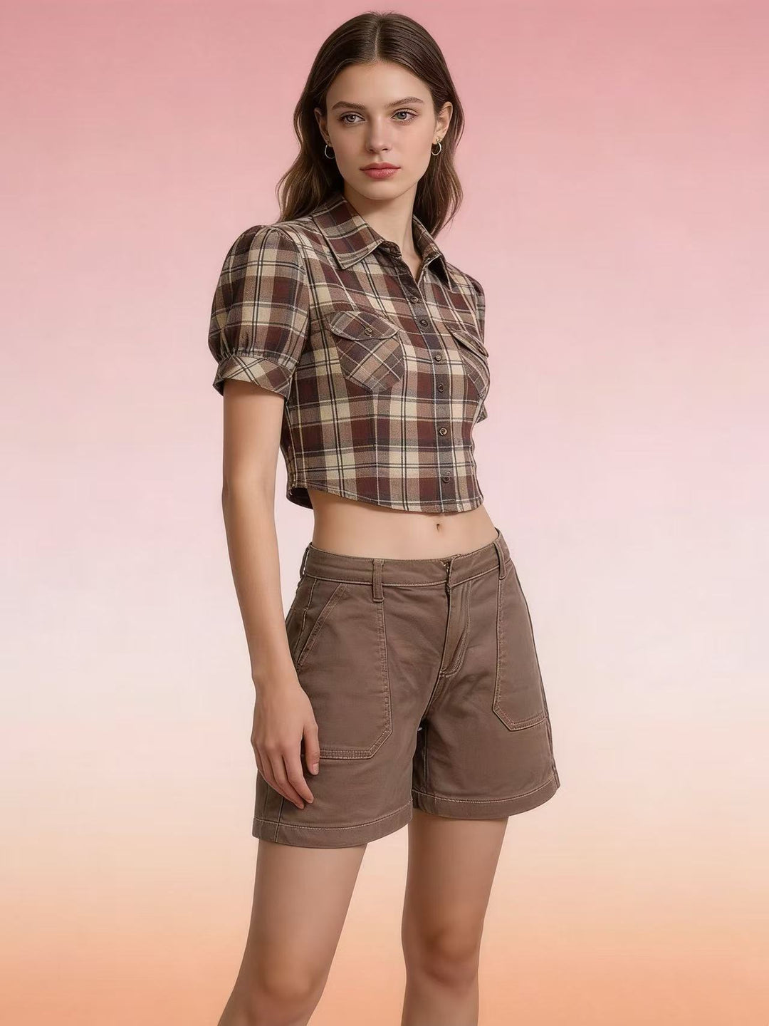 Damen lässige Sommer-Shorts mit seitlichen Taschen und komfortablem Schnitt R&B