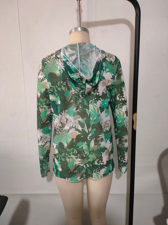 Herren Langarmshirt mit floralem Muster R&B