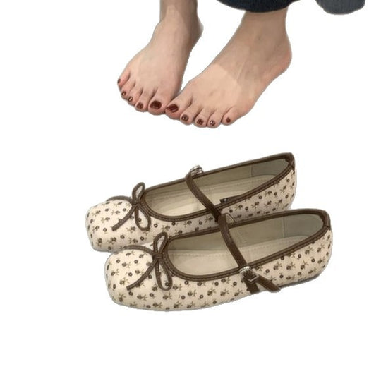 Damen Ballerinas mit modischem Riemchen und dekorativem Schleifendesign R&B