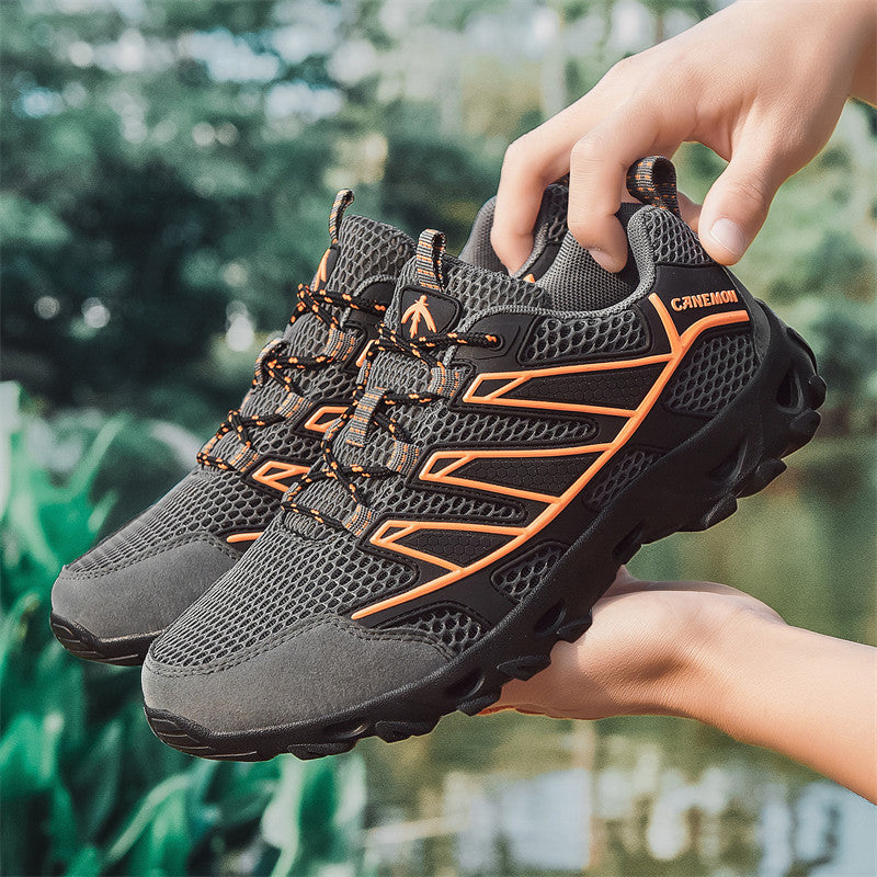 Damen Sportliche Outdoor-Sneaker mit atmungsaktiver Mesh-Oberfläche und rutschfester Sohle R&B