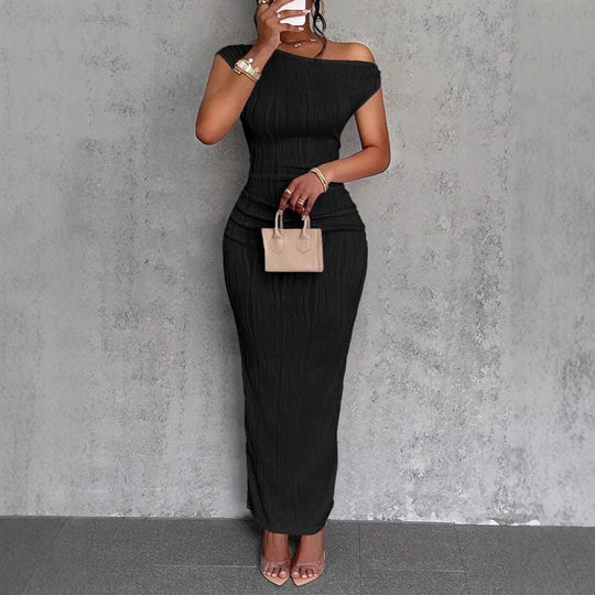 Damen Elegantes figurbetontes Maxikleid mit Raffungen R&B