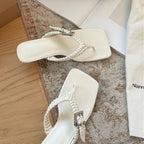 Damen Elegante Sandalen mit geflochtenem Riemen und geschlossener Zehenpartie R&B