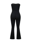 Damen Bustier-Overall mit Flared-Beinen