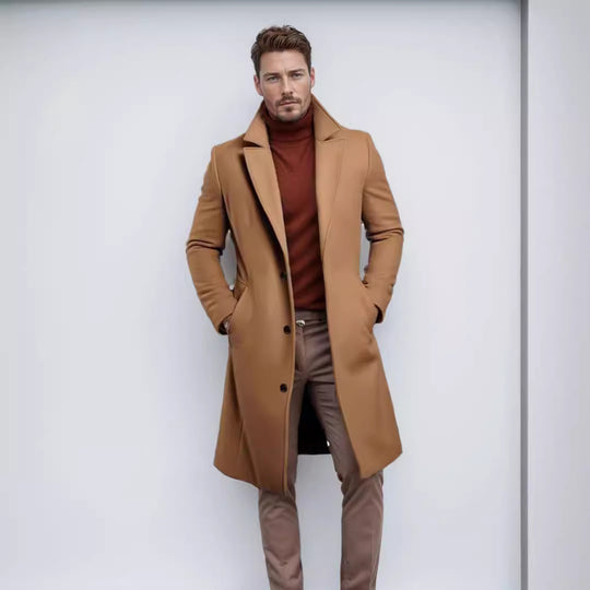 Herren eleganter und warmer Übermantel R&B