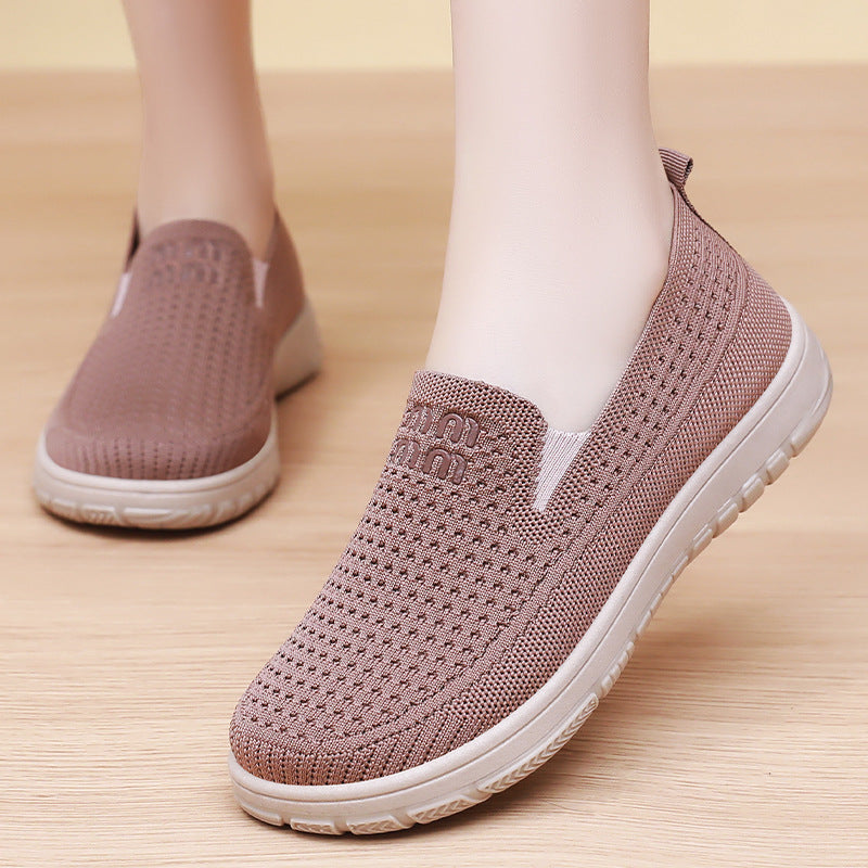 Damen Sneaker mit atmungsaktivem Strickdesign und flexiblem Fußbett R&B