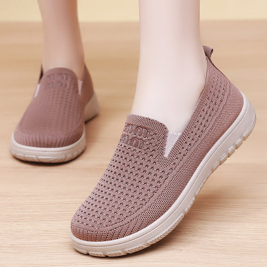 Damen Sneaker mit atmungsaktivem Strickdesign und flexiblem Fußbett R&B