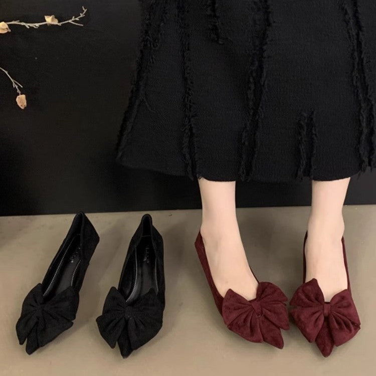 Damen elegante Ballerinas mit dekorativer Schleifenverzierung R&B