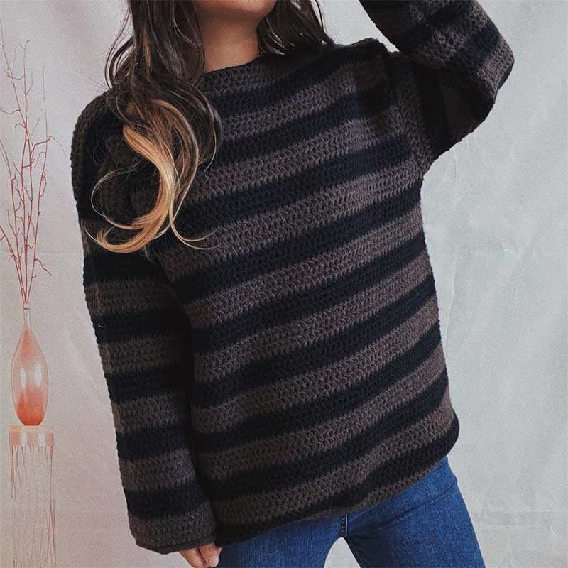 R&B | Gestreifter Strickpullover Mit Sanften Farben