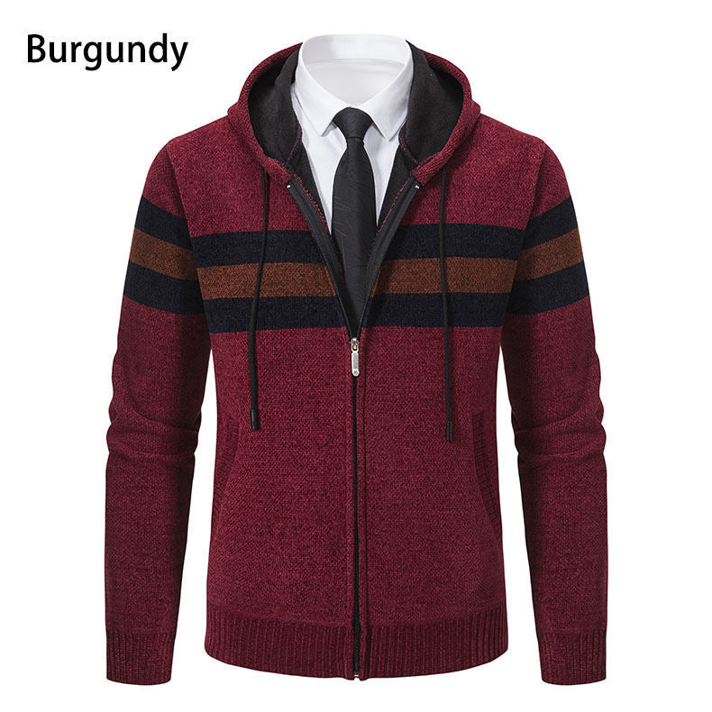 Herren modische Kapuzenjacke mit strukturiertem Design und elegantem Innenkragen R&B