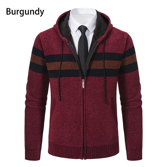Herren modische Kapuzenjacke mit strukturiertem Design und elegantem Innenkragen R&B