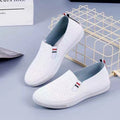 Damen komfortable Slip-On Schuhe mit perforiertem Obermaterial