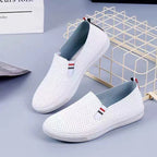Damen komfortable Slip-On Schuhe mit perforiertem Obermaterial
