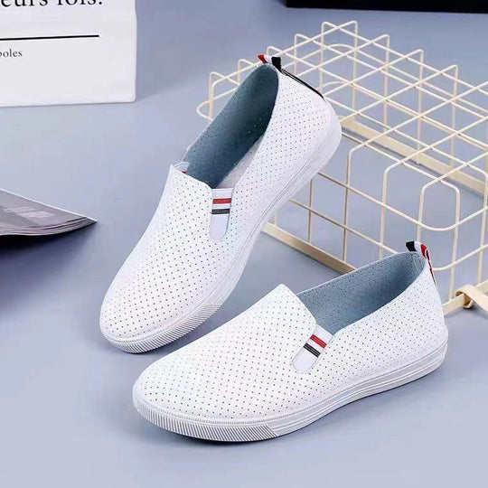Damen komfortable Slip-On Schuhe mit perforiertem Obermaterial R&B