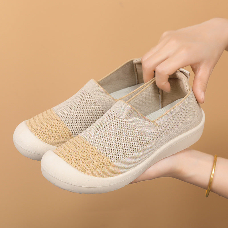 Damen Slip-On Sneakers mit atmungsaktivem Mesh-Obermaterial