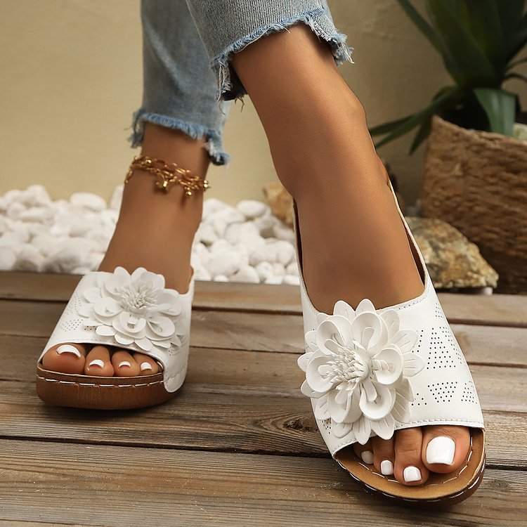 Damen Komfortable und dekorative Mules mit floralem Design R&B