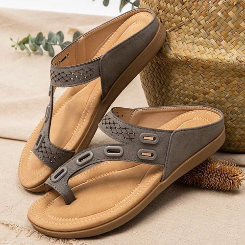 Damen komfortable Zehensandalen mit anatomischer Fußbettgestaltung R&B