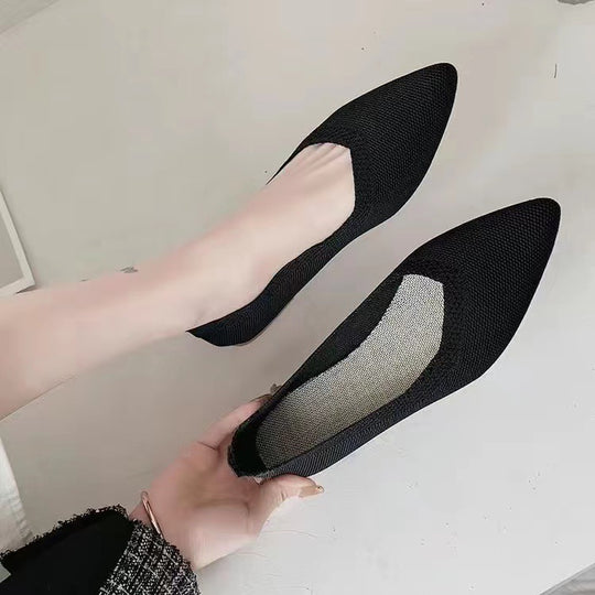 Damen elegante und atmungsaktive Ballerinas mit flexiblem Fußbett R&B