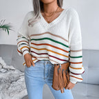 R&B | Gestreifter Pullover mit Farbkontrast