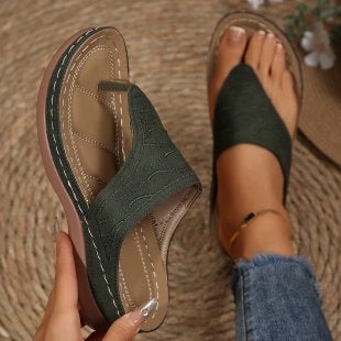 Damen Komfortable Zehentrenner-Sandalen mit anatomischem Fußbett R&B