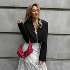 Damen Cropped Blazer im klassischen Streifenmuster R&B