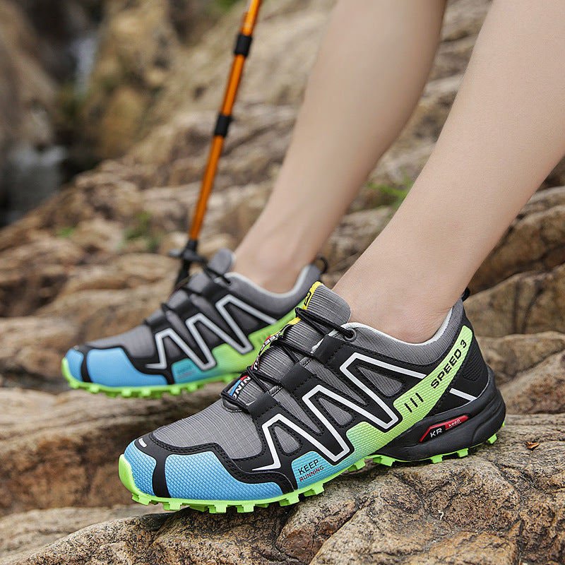 Damen Trailrunning-Schuhe mit rutschfester Sohle und atmungsaktiver Mesh-Oberfläche R&B