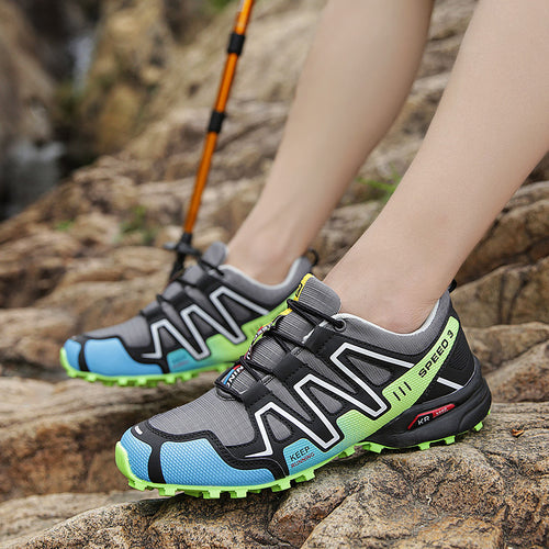 Damen Trailrunning-Schuhe mit rutschfester Sohle und atmungsaktiver Mesh-Oberfläche R&B