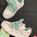 Damen Trendige Freizeitsneakers mit elastischen Schnürsenkeln und dämpfender Sohle R&B