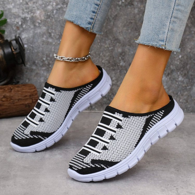 Damen bequeme Slipper mit innovativem Strickdesign R&B