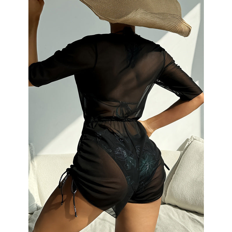 Damen Übergangs Strandschneider mit floralem Design und verstellbarem Bund R&B