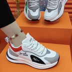 Damen Modische Fitness-Sneaker mit gepolsterter Sohle und atmungsaktivem Obermaterial